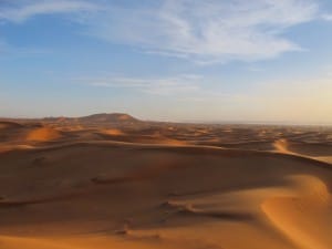 Sunrise Sea of sands Erg Chebbi Merzouga Sahara desert_Source NOSADE