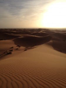 Sunset Sea of sands Erg Chebbi Merzouga Sahara desert_Source NOSADE